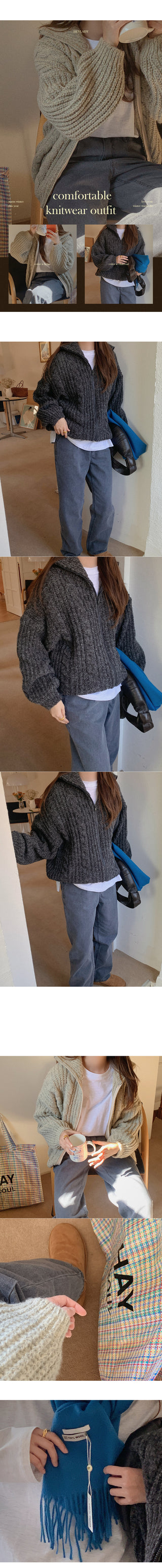 Fisherman knit hoodie