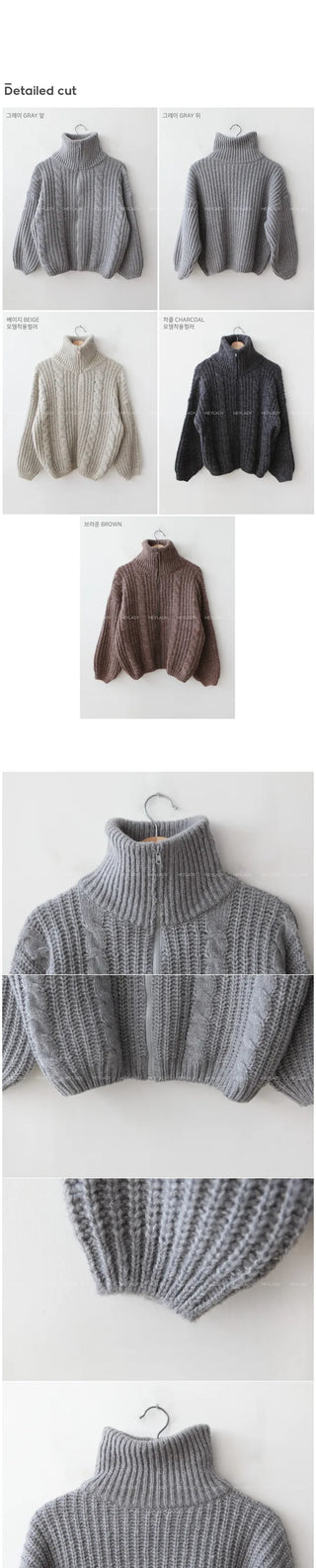 Fisherman knit hoodie