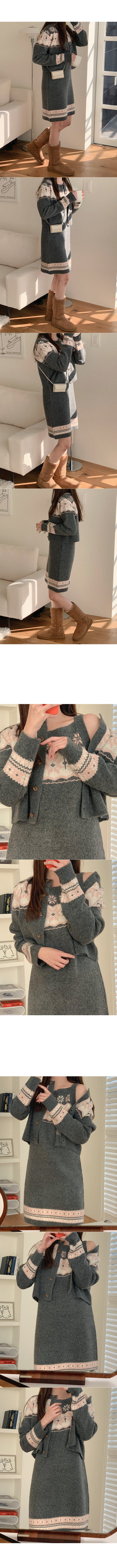 Winter version: Stylish cardigan with snowflake pattern