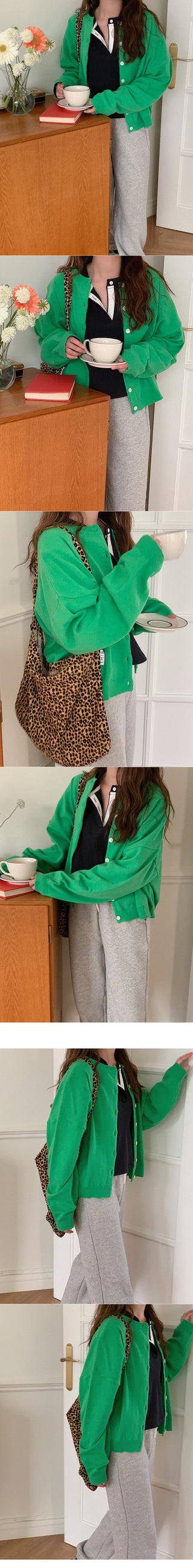 [5 colors] Recommended wool-blend cardigan