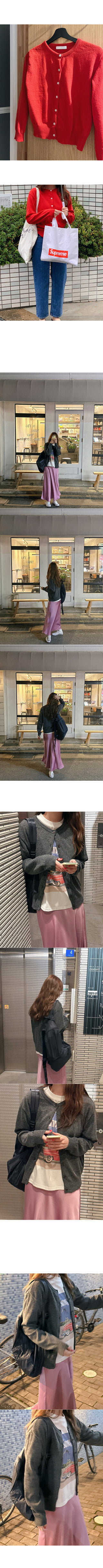 Round neck cardigan