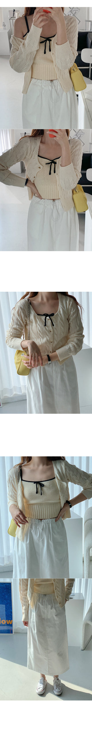 Cable cardigan