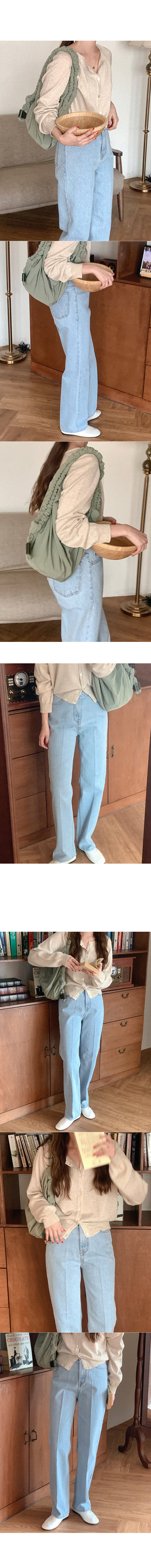 U-neck linen cardigan