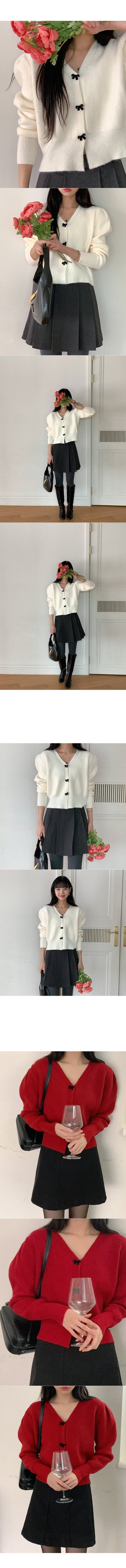 Wool Ribbon Cardigan