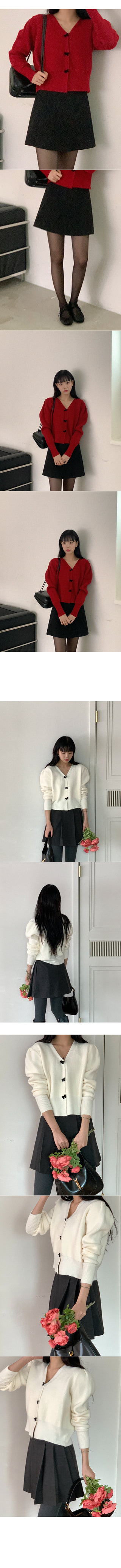 Wool Ribbon Cardigan