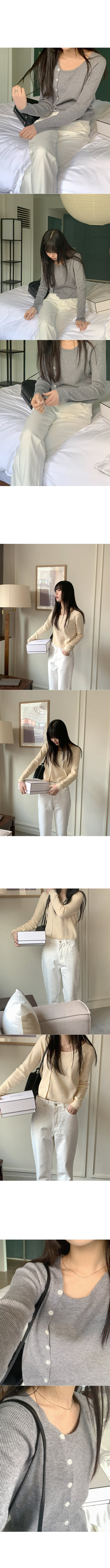Asymmetrical Button Knit Cardigan