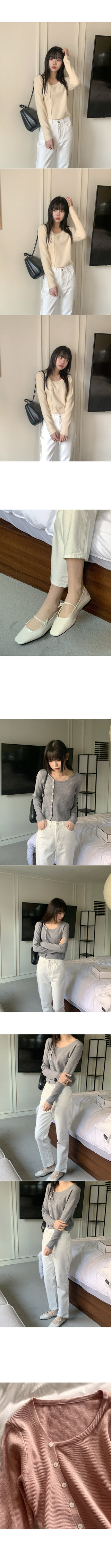 Asymmetrical Button Knit Cardigan
