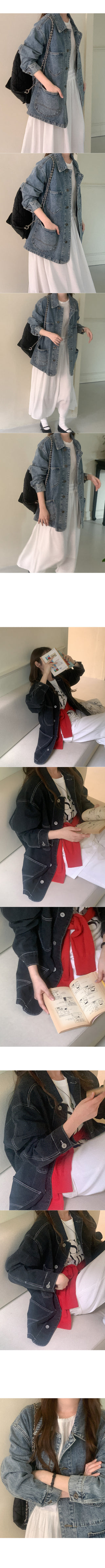 Stitched denim jacket