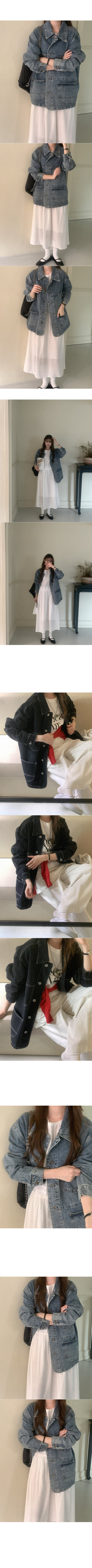 Stitched denim jacket