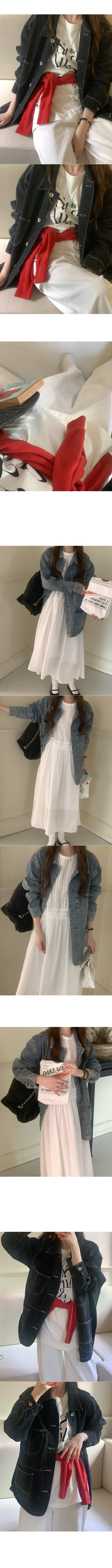 Stitched denim jacket