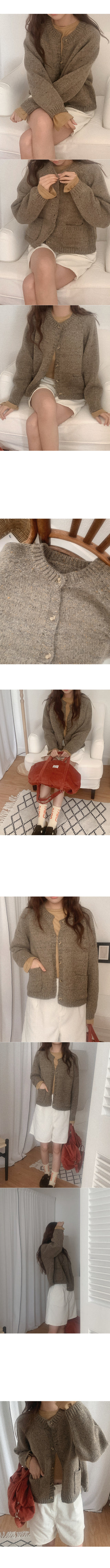 Wool Melange Knit Cardigan