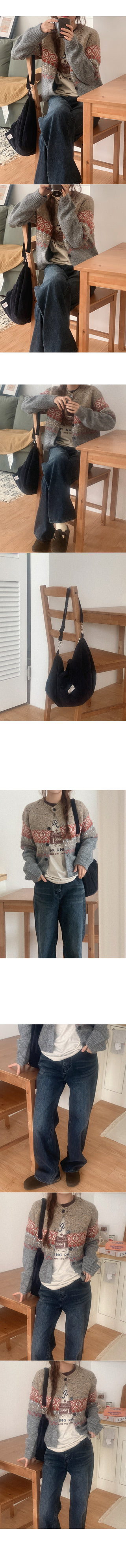 Wool Nordic Knit Cardigan