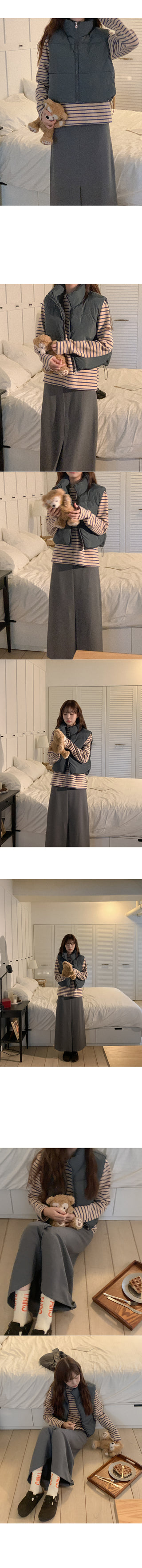 Cropped down vest