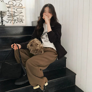 (Basic/Long) Double Fleece Jogger Pants (4 colors)