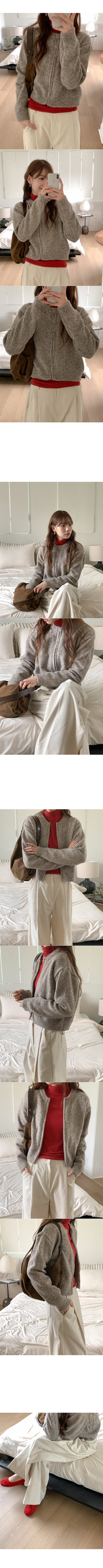 Wool knit hoodie