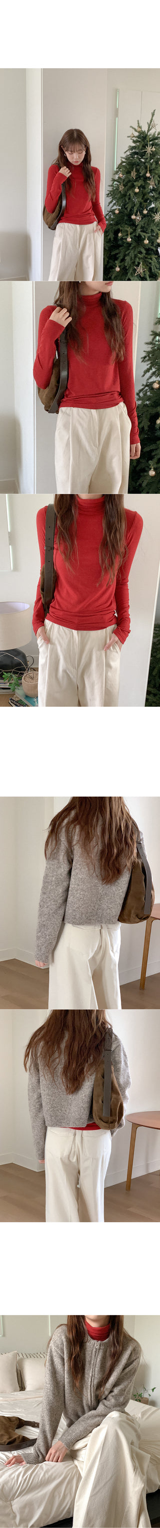 Wool knit hoodie