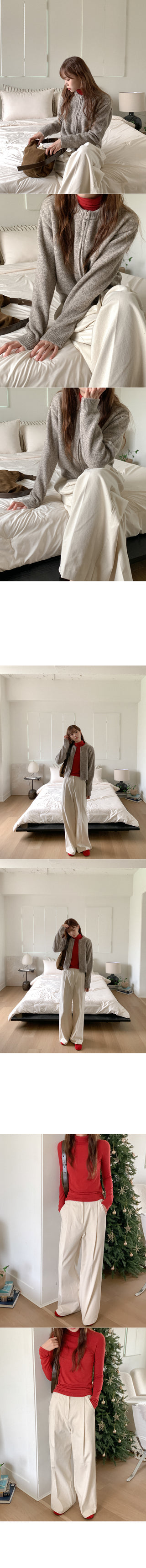 Wool knit hoodie
