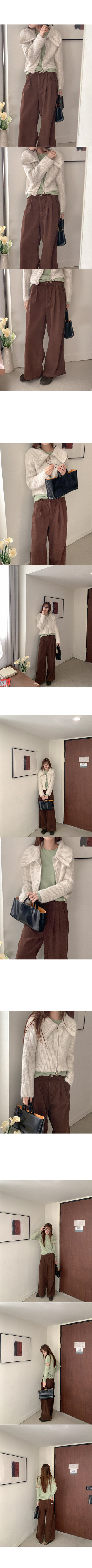 Wool high-neck knit hoodie