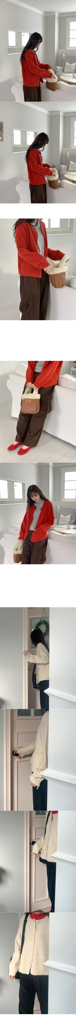 Wool pocket knit cardigan