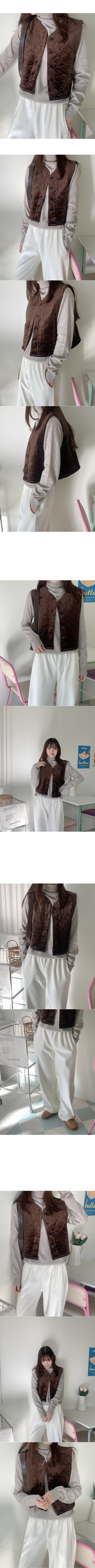 Velour quilted vest