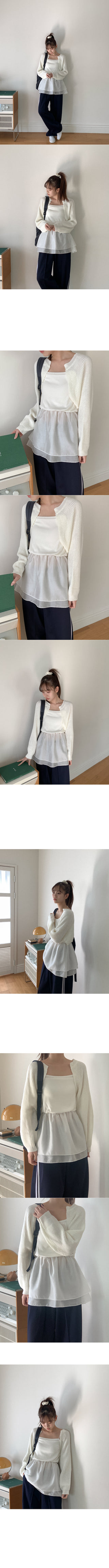 Knit bolero cardigan