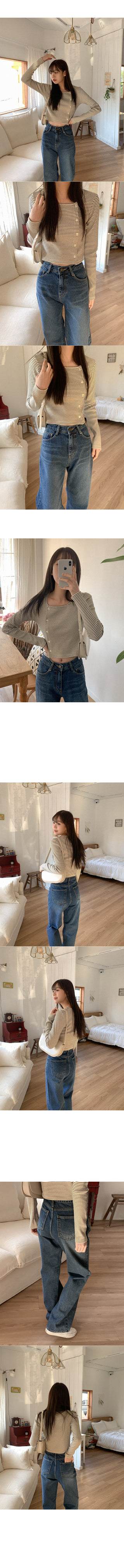 Border Asymmetrical Button Cardigan