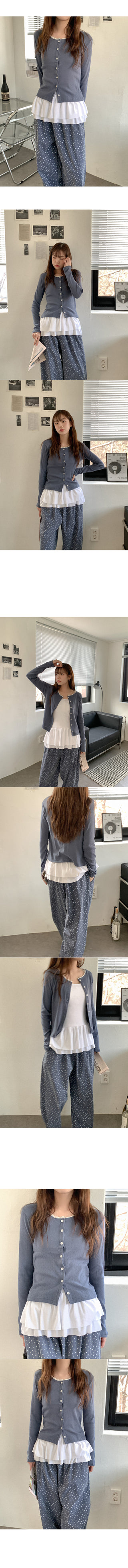 Lace cotton cardigan