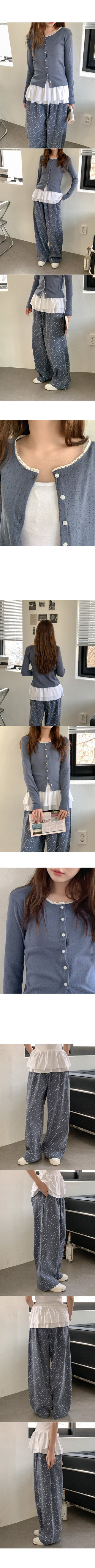 Lace cotton cardigan