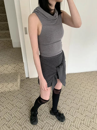 Ribbon Wrap Layered Leggings Pants