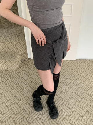 Ribbon Wrap Layered Leggings Pants