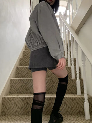 Ribbon Wrap Layered Leggings Pants