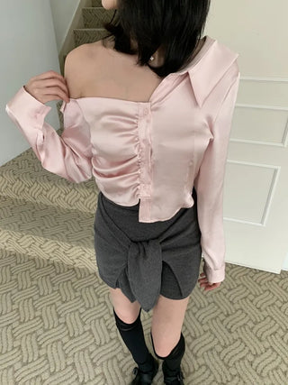 Ribbon Wrap Layered Leggings Pants