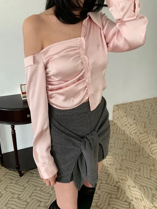 Ribbon Wrap Layered Leggings Pants