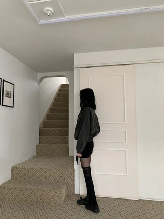 Ribbon Wrap Layered Leggings Pants