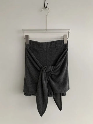 Ribbon Wrap Layered Leggings Pants