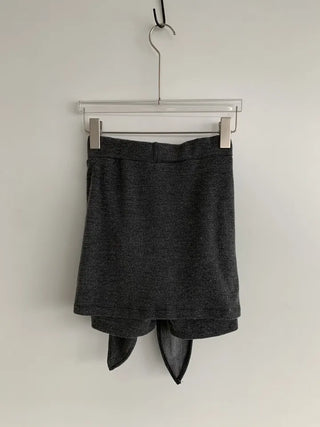 Ribbon Wrap Layered Leggings Pants