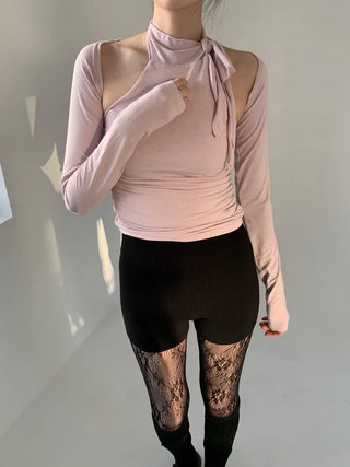 Paisley lace stockings