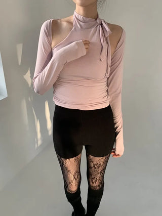 Paisley lace stockings