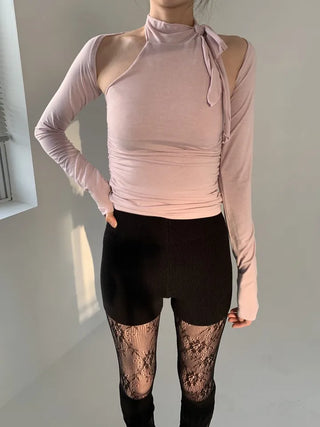 Paisley lace stockings
