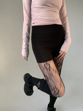 Paisley lace stockings