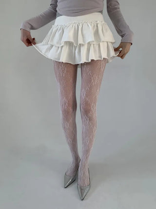 Paisley lace stockings