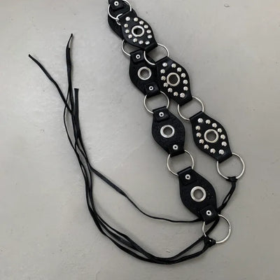 Bohemian Knot Leather Studded Belt