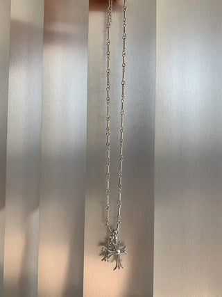 Double Cross Pendant Necklace