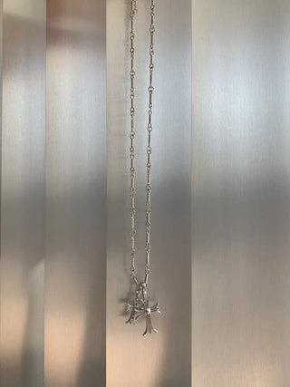 Double Cross Pendant Necklace