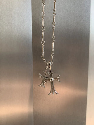 Double Cross Pendant Necklace