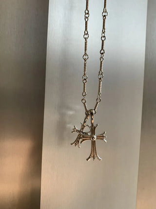Double Cross Pendant Necklace