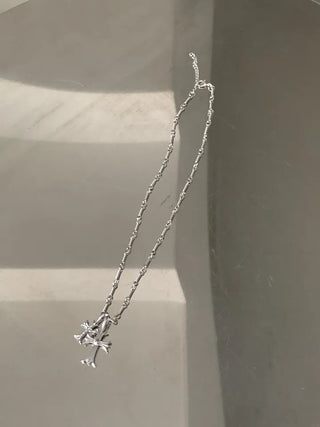 Double Cross Pendant Necklace