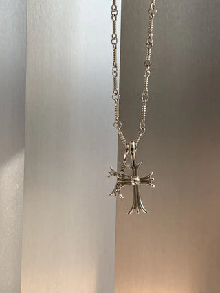 Double Cross Pendant Necklace
