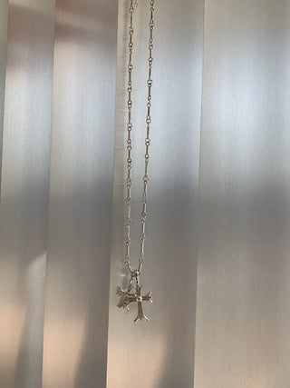 Double Cross Pendant Necklace