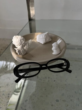 Geek Chic Thin Round Horn-Rimmed Glasses